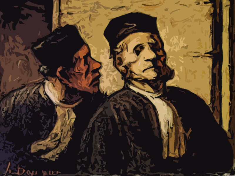 quadro due avvocati - Honoré Daumier 1856