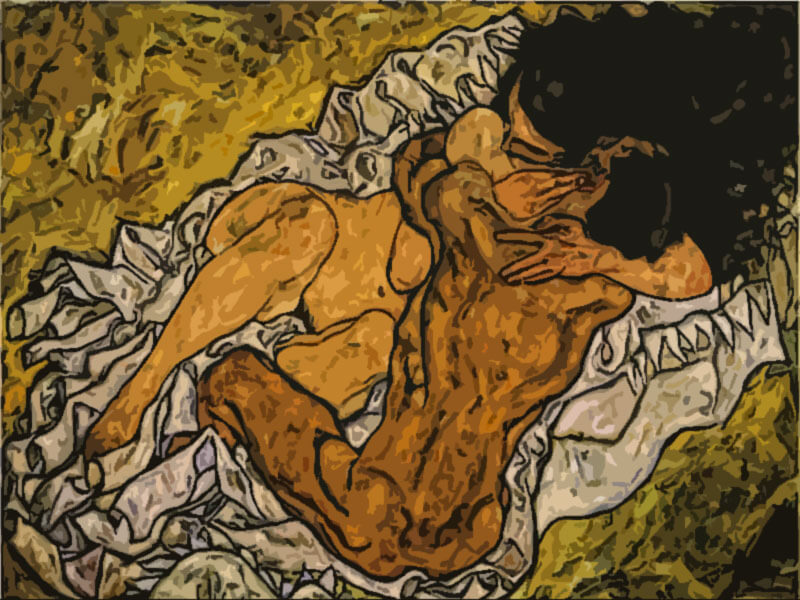 L'abbraccio - Egon Schiele 1917