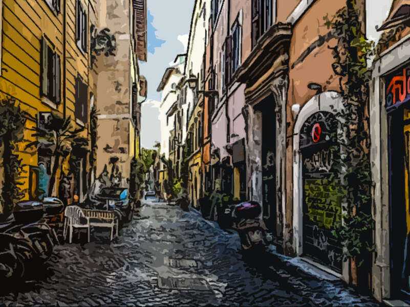 Roma quartiere trastevere