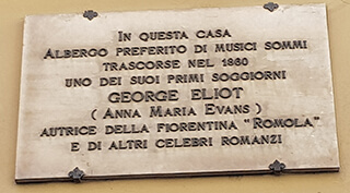 targa george eliot a firenze